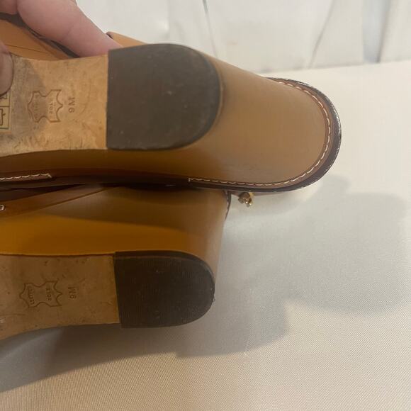 Tory Burch Selby 2 tone leather wedge sandals size 9-Preowned - Picture 10 of 12